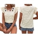 thumbnail image 2 of Blusa de Verano con Bordado Floral y Mangas Acampanadas para Mujer, con Cuello Cuadrado y Textura. Azul Oscuro L, 2 of 6