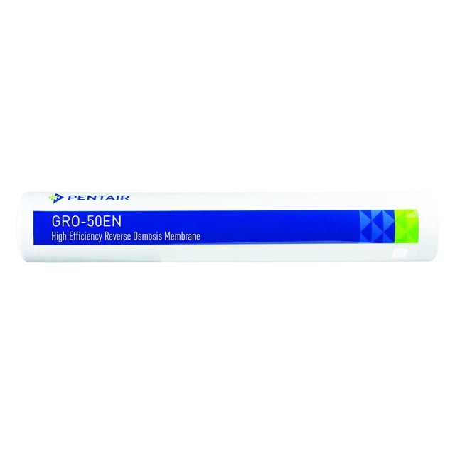 Pentair Pentek GRO-50EN High Efficiency Reverse Osmosis Membrane, TLC Encapsulated Replacement Membrane with Permeate Check Valve, 150 ML/Minute Drain Line Flow Control, 50 GPD