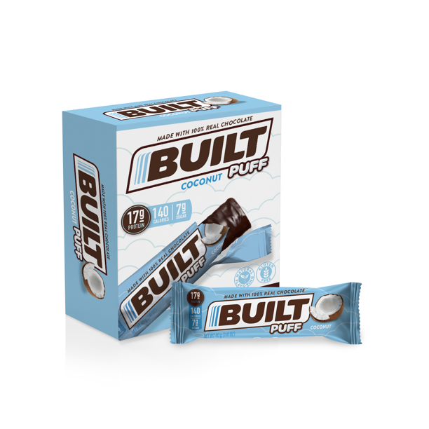 Built Bar Protein Bar, Gluten Free, Collagen, Coconut Marshmallow Puffs