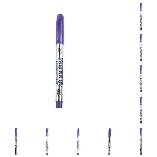 Ounissouiy Rotuladores de pintura Rotuladores de pintura Rotulador duradero de oro y plata Pintura Escritura de caligrafía para hacer tarjetas Conjunto de violeta 10piezas Ounissouiy CBP199634