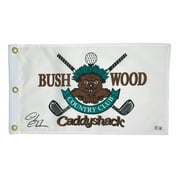Chevy Chase Signed Bush Wood Caddyshack Golf Flag BAS ITP