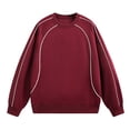 thumbnail image 5 of Blusas y camisas de manga larga y cuello redondo para hombre, blusas casuales de color liso con manga larga y cuello redondo, blusas de poliéster para hombre, 5 of 5
