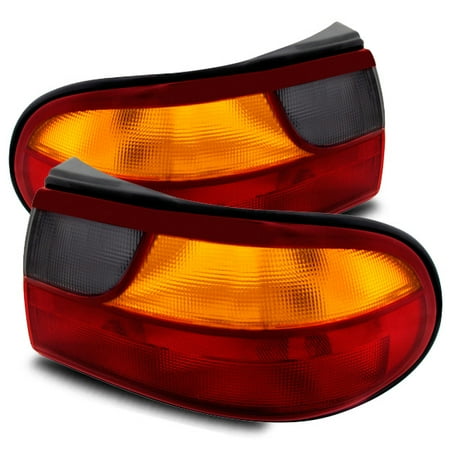 For 97 03 Chevy Malibu 04 05 Clic Sedan Red Amber Tail Lights For 97 03 Chevy Malibu 04 05 Clic Sedan Red Amber Tail Lights Rear Brake Lamps Replacement Embly Set