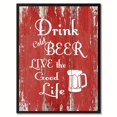 thumbnail image 1 of Drink Cold Beer Live The Good Life Quote Saying Canvas Print Picture Frame Home Decor Wall Art Gift Ideas, 1 of 2