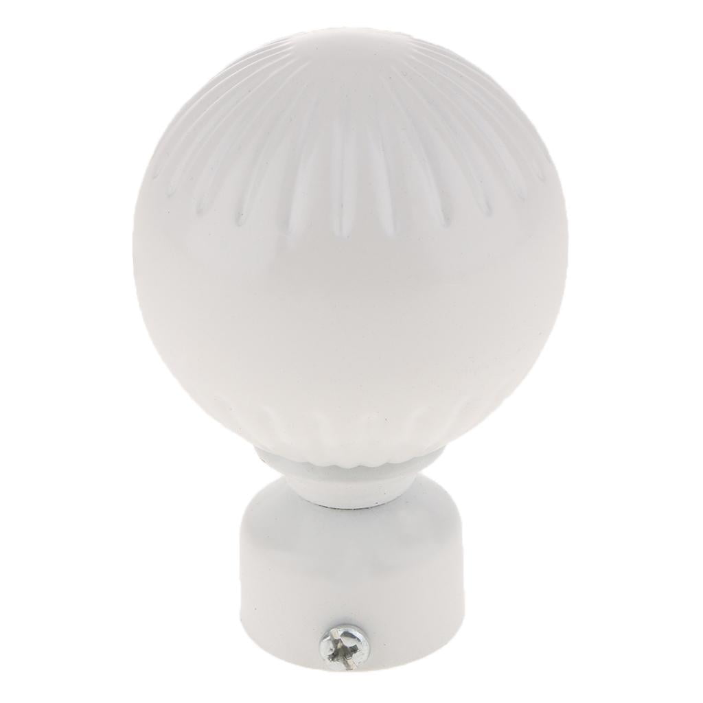 28mm Drapery Curtain Panel Rod End Caps Pole Accessories Finials, Black