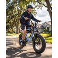 thumbnail image 5 of Actbest Blaze Retro Electric Bike for Adults, 16"x4.0 Fat Tire Vintage E‑Bicycle, 500W Hub Motor 28MPH（Peak 1500W）, 48V 13Ah Removable Battery, Dual Shock Absorption,Blue with Lock, 5 of 6