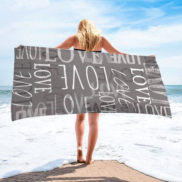 Toalla de Playa de Microfibra, Súper Colorida, Resistente a La Arena, Multiusos, para Viajes, Piscina, 76 X 152 Cm