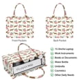 thumbnail image 2 of Large Capacity Tote Bag,Saint Bernard Dog Breed and Flower Floral Handbag Fashion Luxury Tote Bag,15.7"x13"x 5.1" Inches,Laptop Compatible, 2 of 6