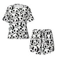 thumbnail image 5 of "Wukai Cute Panda Women's Pajama Set - Short-Sleeve Top and Shorts with Elastic Waistband and Pockets for Loungewear, Yoga, and Casual Wear-X-Large, 5 of 8