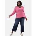 thumbnail image 4 of Terra & Sky Women's Plus V Neck Sweater, 4 of 4