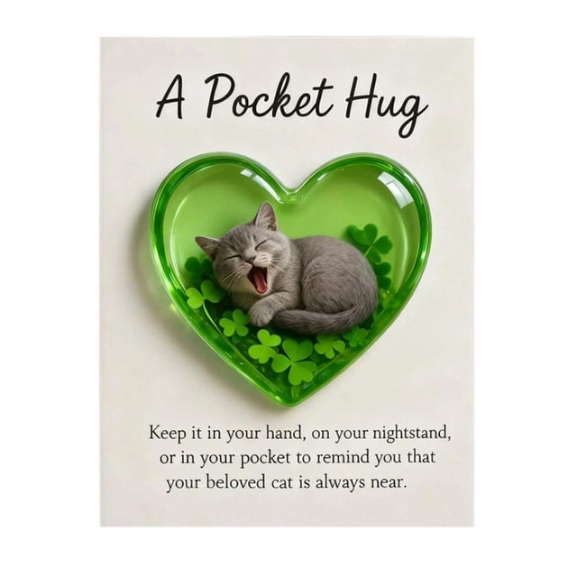 SharkTRUE Poche Commémorative pour Chat Hug2C en Forme de Cœur Nouveau Souvenir en Résine