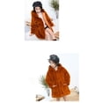 thumbnail image 4 of CPNG Girls Long Sleeve Plush Teddy Faux Fur Sherpa Jacket with Hood and Pockets Fleece Hooded Coat Kids Windproof Fall Winter Warm Soft Fuzzy Plush Outerwear, 4 of 8
