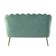 thumbnail image 6 of Cute Loveseat Sofa with Flower Shaped Back Design, Sage, 6 of 10