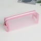 thumbnail image 1 of Estuche de lápices de nylon transparente rosa, gran capacidad, diseño lindo, para material escolar, 1 of 2