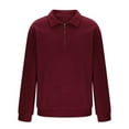thumbnail image 6 of Fznquz Half Zip Mens Polo Shirts Collar Winter Red Shirts Trendy Casual Long Sleeve Big and Tall Mens Clothes, 6 of 6