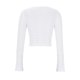 thumbnail image 4 of Ailaofu Women Summer Crochet Cardigan Sweater Long Sleeve Button Hollow Out Lightweight V Neck Cropped Knit Cardigan, 4 of 5