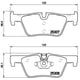thumbnail image 2 of Balatas Bajos Metales BREMBO 330E 2017 BMW 2.0L L4 Traseras, 2 of 5