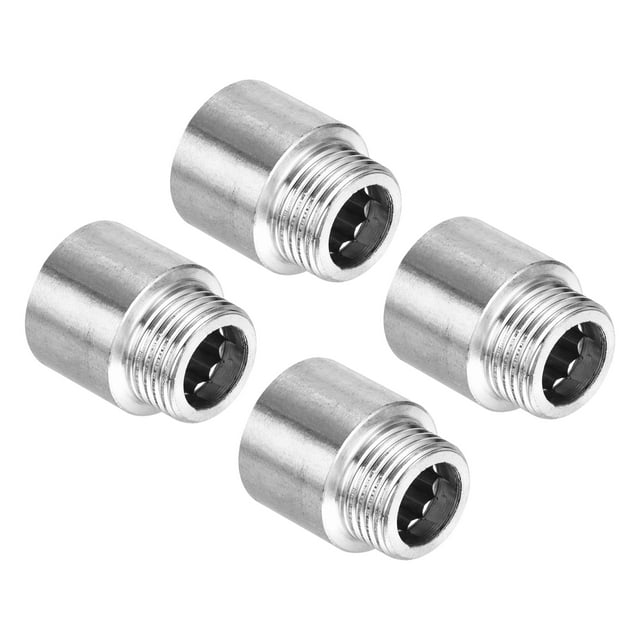 Unique Bargains Rallonge de Douche, Lot de 4 Acier Inoxydable 201 Filetage Mâle à Femelle Longueur 30mm Raccord de Tuyau