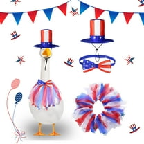 Kumdkd 23" Seasonal 4th of July Holiday Goose Outfits, Independence Day Goose Outfit, All Seasons Lawn Porch Goose Clothes Costume for Patriotic Outdoor Patio Yard Lawn Art Decoration