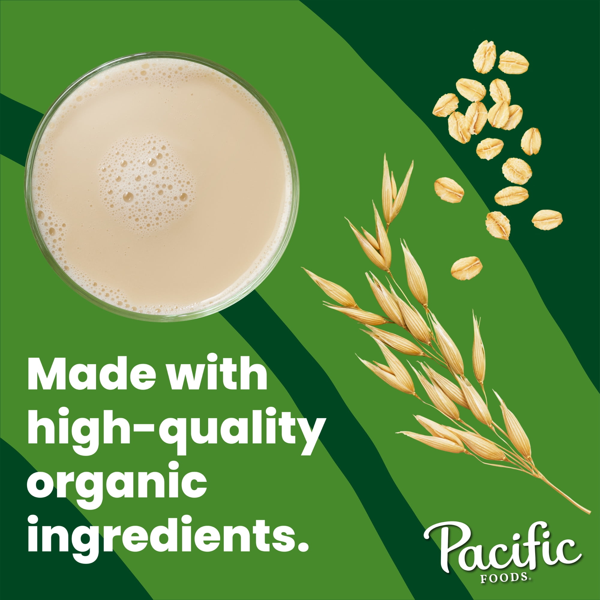 (2 pack) Pacific Foods Original Organic Oat Milk, Plant Based Milk, 32 oz Carton