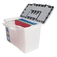 thumbnail image 4 of Portable Letter/legal Filebox With Organizer Lid, Letter/legal Files, 14.5" X 10.5" X 12", Clear/silver | Bundle of 5 Each, 4 of 7