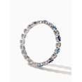 thumbnail image 3 of 1pc Cubic Zirconia & Evil Eye Decor Silver Wedding Band, 3 of 4