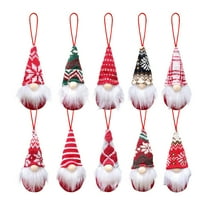 Christmas Gnomes Hanging Ornaments , Swedish Gnome Handmade Plush Santa Elves Christmas Tree Hanging Decorations Holiday Xmas Decorations