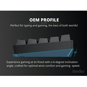 Geeky GK61 RGB USB Gaming Keyboard with Keycap Puller, Black