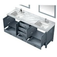thumbnail image 4 of Dark Grey Bath Vanity 80" W X 22" D, Marble Top, Faucet, 30" Mirrors - Scratch And Stain , Relaxing Bathroom Cabinet Unit Double D With Top Faucet , Included Surface, 4 of 5