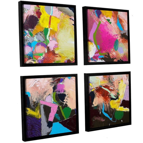 ArtWall Allan Friedlander "The Can Can" 4-Piece Floater-framed Canvas Square Set
