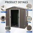 thumbnail image 6 of CarButler 6x5ft Metal Outdoor Storage Shed With Window and Lockable Sliding Doors for Garden Backyard Patio Lawn Gray, 6 of 6