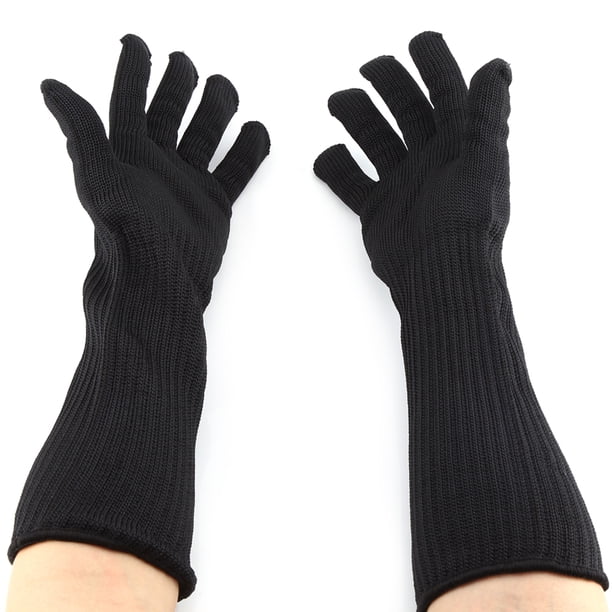 Guantes De Alambre De Acero Inoxidable Resistentes A Cortes, Guantes Resistentes Y Cómodos Con Puños Largos, Para Manos, Muñecas Y Antebrazos