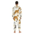 thumbnail image 6 of Cute Tigers Adult Onesie Pajamas Slim Fit Christmas One Piece Suit Pjs for Women and Men Hooded Zipper, 6 of 7