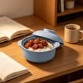 thumbnail image 3 of Unbreakable Soup Bowl Set with Lid & Spoon, Microwave Safe Cool Touch Double Handle Noodle Rice Bowl, Stackable Lightweight Tableware for Family, Camping, Non-Slip, Eco Wheat Straw Soup Bowls, 3 of 6