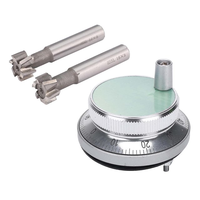 1 Uds. Kit de mango de volante, volante Manual de pulso de 5v, 2 uds., fresado recto con ranura en T de acero blanco