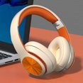 thumbnail image 2 of Clearance! Wireless Bluetooth Noise Cancelling Headphones, Over Ear Bluetooth Headphones, HD Call Low Delay, HiFi Stereo Sound, Wired & Wireless Modes, Folding Headset, for Travel, Home, Work Orange, 2 of 6