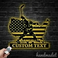 thumbnail image 2 of Handmadetneonsign Hockey Player Name Metal Wall Art LED Light, Hockey Sport Metal Sign Home Decor, 2 of 5