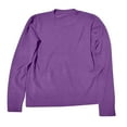 thumbnail image 4 of Tianiyouqing Women's 100 Percent Pure Wool Sweater Long Sleeve Pullover Crew Neck Tops for Woman Purple XXL, 4 of 4