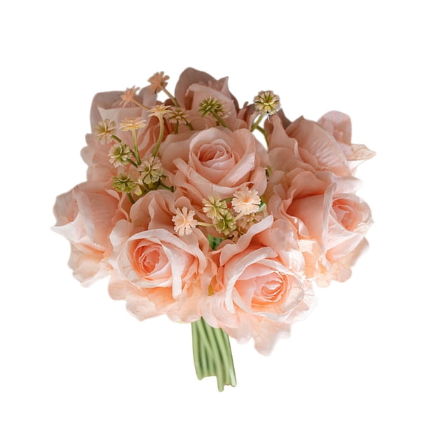 Rosas Flores Artificiales Ramo de Rosas - Flores Artificiales Decoración Del Hogar Ramo de Bodas