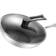 thumbnail image 3 of Stainless Steel Wok Pan Double Sided  3 Layer Prevent Sticking Easy Cleaning Wok for Kitchen, 3 of 5