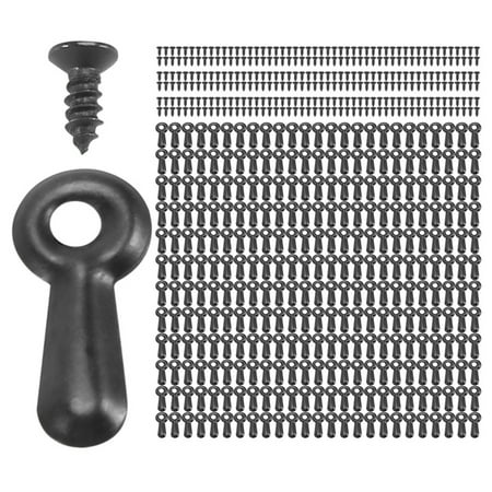 

300 Picture Turn Button Fasteners Hardware and 300 Screws for Craft Hanging Drawing Black