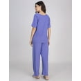 thumbnail image 4 of Moomaya 2-Piece Jersey Nightwear Set | WomenS V-Neck Top & Pajama | Soft & Breathable Lounge Suit, 4 of 8