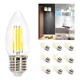 thumbnail image 1 of Lampara Foco Vintage Led Ahorrador E27 C35 6w 6500k 10pcs Blanco Frío, 1 of 6