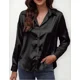 thumbnail image 1 of Blusa Moda Casual Holgada Elegante Manga Larga Para Mujer,Negro,L, 1 of 4