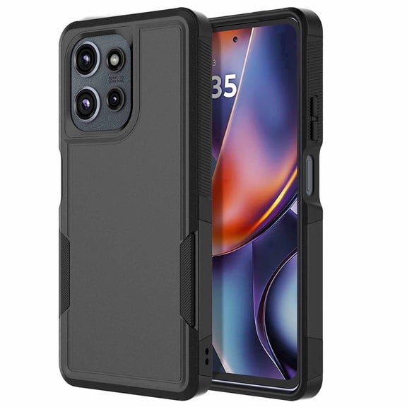 Shockproof Phone Case compatible with Motorola Moto G 5G 2025/Moto G 2026/Moto G Play 2026, Military Grade Heavy Duty Rugged Dual Layer Protective Bumper Case, Black