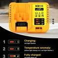 thumbnail image 4 of DCB112 Charger Repalcement for Dewalt 12v/20v Battery Charger Compatible with Dewalt 12v/20v Max Battery DCB200 DCB203 DCB125 DCB107 Yellow, 4 of 9