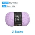 thumbnail image 2 of Uxcell Acrylic Yarn Skeins Soft Crochet Yarns for Knitting and Crocheting Craft Project Light Purple, 2 of 7