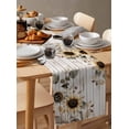 thumbnail image 6 of Vintage Sunflowers Table Runner 120 Inches, Farmhouse Flowers Wooden Grain Bed Runner Dresser Scarves Tabletop for Indoor Outdoor Parties/Ceremony/Banquet, 13"x 120", 6 of 8