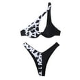 thumbnail image 1 of WREESH Ladies Women'S Bathing Suit Split Cow Pattern Printed Bikini Swimsuit, 1 of 9