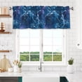 thumbnail image 6 of Drapery Wear Rod Short Curtain 54x18in Filter With Light Feature For Easy Installation Rod Free For Bedroom Kitchen Bathroom\r\n Blueviolet Marble_2, 6 of 7